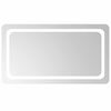 vidaXL LED kylpyhuonemirror L&auml;pin&auml;kyv&auml; 90 x 50 cm karkaistu lasi