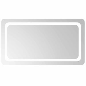 vidaXL LED kylpyhuonemirror L&auml;pin&auml;kyv&auml; 90 x 50 cm karkaistu lasi