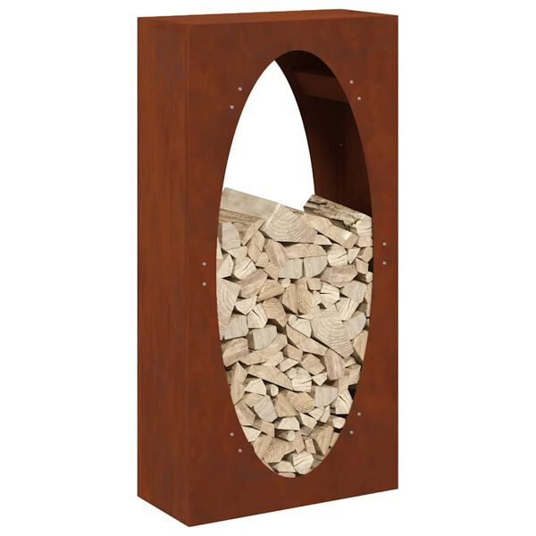 vidaXL Polttopuuteline 50x23x100 cm s&auml;&auml;nkest&auml;v&auml; ter&auml;s