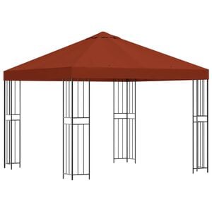 vidaXL Huvimaja 3 x 3 m Terrakotta Polyesteri ja ter&auml;s 190 gsm