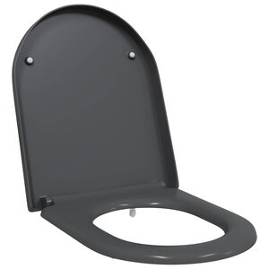vidaXL WC-istuin Antrasiitti 49 x 36 x 4 cm Duroplast