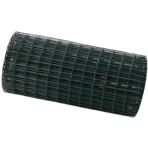 vidaXL Euroaita Vihreä 0,6 x 10 m PVC-pintainen rauta