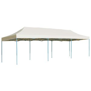 vidaXL Kokoontaittuva pop-up juhlateltta 3 x 9 m kerma