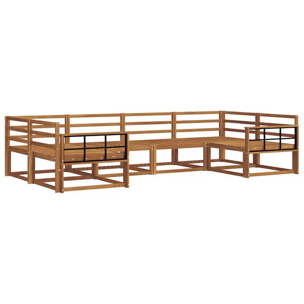 vidaXL Ulkosohvakokoelma 6 pcs Luonnollinen Tihe&auml; akasiapuu