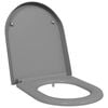 vidaXL WC-istuin Harmaa 49 x 36 x 4 cm Duroplast
