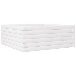 vidaXL Kukkalaatikko valkoinen 60x60x23 cm t&auml;ysi m&auml;nty