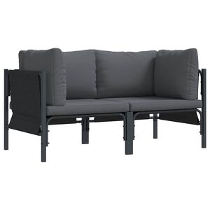 vidaXL Ulkokalusteet 2 Kappale Antrasiitti 80 x 80 x 71 cm Ter&auml;s