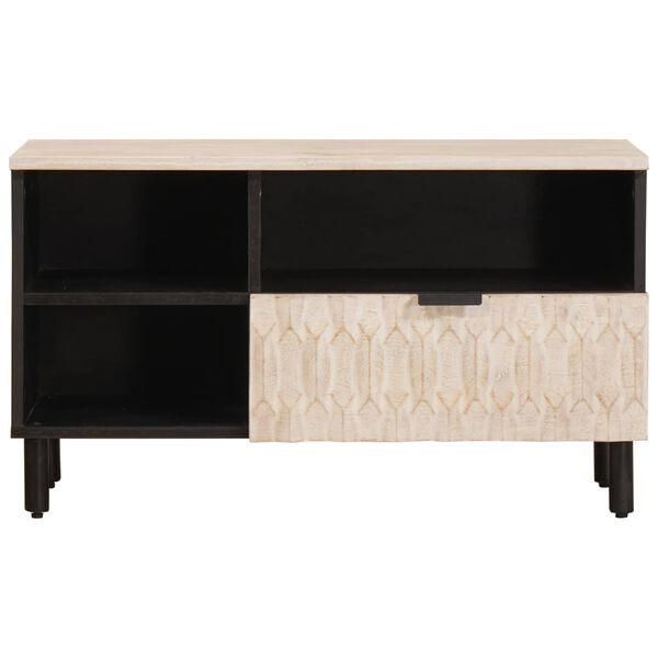 vidaXL TV-kaappi hyllyll&auml; Valkoinen pesu viimeistely 80 x 33 x 46 cm