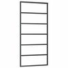 vidaXL Liukuovi ESG-lasi ja alumiini 90x205 cm musta