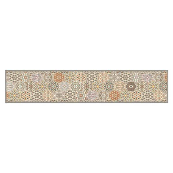 vidaXL Keitti&ouml;n pest&auml;v&auml; matto Hexagon pastelli 60x300 cm sametti