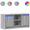 vidaXL TV-taso LED-valoilla harmaa Sonoma 100x34x50 cm tekninen puu