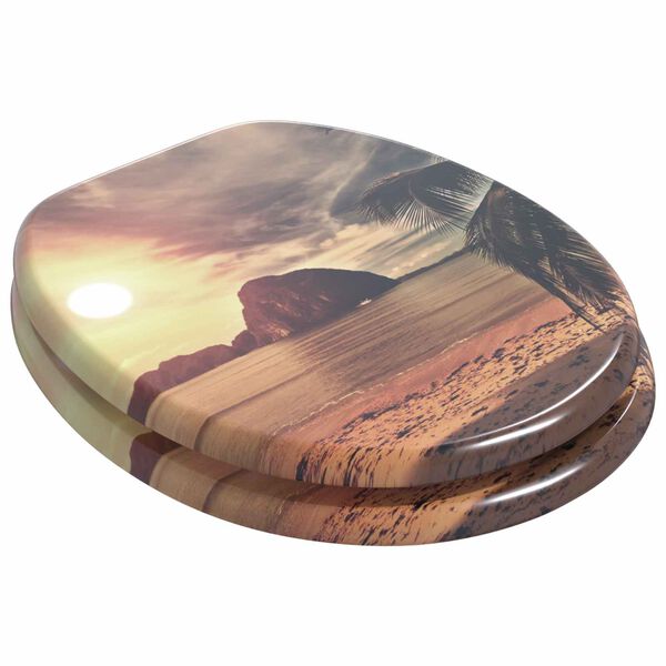 vidaXL WC-istuin Oranssi 44 x 38 cm MDF-levy