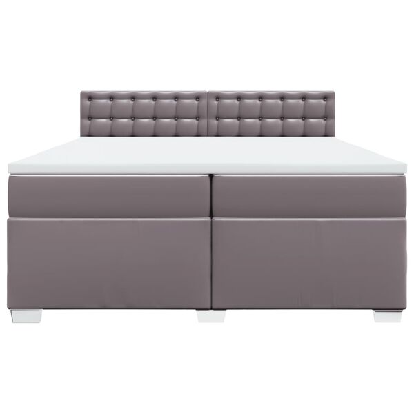 vidaXL Jenkkis&auml;nky patjalla harmaa 200x200 cm keinonahka