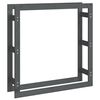 vidaXL Polttopuuteline harmaa 100x25x100 cm t&auml;ysi m&auml;nty