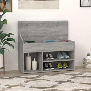 vidaXL Kenk&auml;penkki harmaa Sonoma 80x30x45 cm tekninen puu