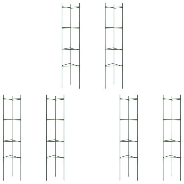 vidaXL Tomaattih&auml;kki 6 kpl 154 cm ter&auml;s ja PP