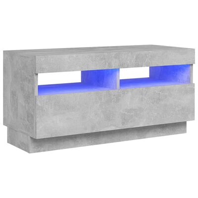 vidaXL TV-taso LED-valoilla betoninharmaa 80x35x40 cm