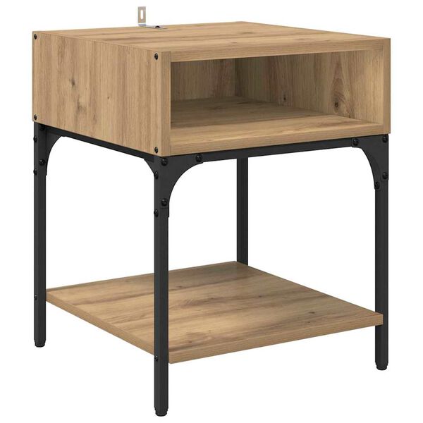 vidaXL Y&ouml;p&ouml;yt&auml; Artisan tammi 40 x 40 x 50 cm Tekninen puu