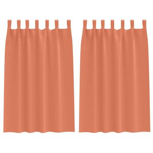 vidaXL Piment&auml;v&auml; verho renkailla 2 kpl Terrakotta 175 x 140 cm