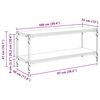 vidaXL TV-kaappi Artisan tammi 100x33x41cm Hienosahattu puu ja rauta