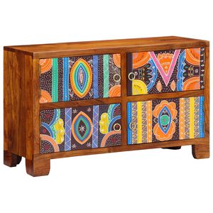vidaXL Kenk&auml;kaappi ovella Ruskea 90 x 35 x 55 cm Tihe&auml; akasiapuu