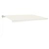 vidaXL Sis&auml;&auml;nkelattava markiisi LED/tuulisensori 500x350cm kerma
