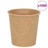 vidaXL Paperiset kahvikupit 1000 kpl 4oz 100ml ruskea