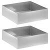 vidaXL Puutarha ruukku 2 kpl Hopea 80 x 80 x 30 cm Galvanoitu ter&auml;s