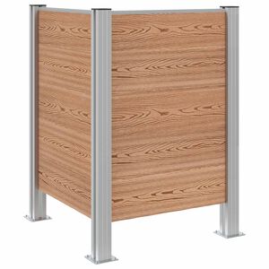 vidaXL Roska-aitaus Ruskea 85 x 85 x 115 cm Alumiini ja WPC