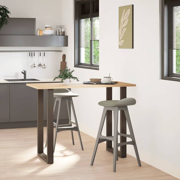 vidaXL Baarip&ouml;yd&auml;n jalat U-muotoiset 2 kpl Luonnonv&auml;rinen ter&auml;s 60x(100-101) cm Ter&auml;s