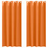 vidaXL Piment&auml;v&auml; verho renkailla 2 kpl Hehkuva oranssi 260 x 140 cm