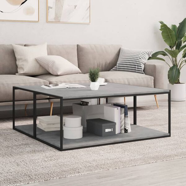 vidaXL Kirjahyllytasot 4 kpl betoninharmaa 100x50x1,5 cm tekninen puu