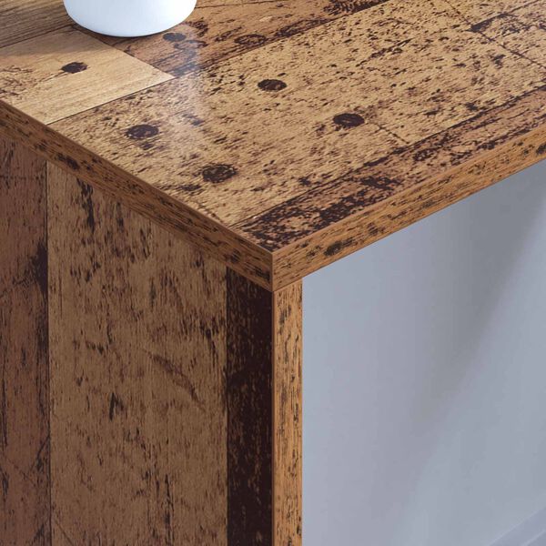 vidaXL Sein&auml;kiinnitett&auml;v&auml; P&ouml;yt&auml; Vanha Puu 80 x 45 x 30 cm Tekninen puu