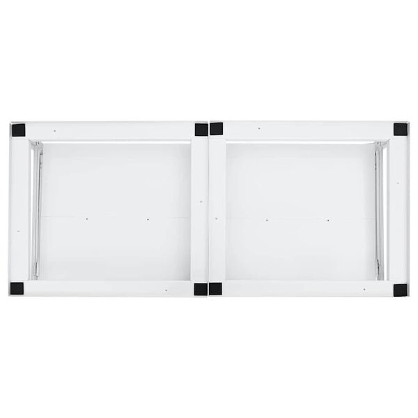 vidaXL kaksinkertainen pesukoneen jalusta ulosvedett&auml;vill&auml; hyllyill&auml;