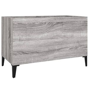vidaXL LP-levyjen s&auml;ilytyskaappi harmaa Sonoma 74,5x38x48 cm puu