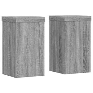vidaXL Kasviteline 2 kpl Harmaa Sonoma 10 x 10 x 18 cm Tekninen puu
