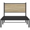 vidaXL Metallinen sängynrunko ilman patjaa sonoma tammi 107x203 cm