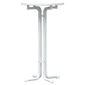 vidaXL Baarip&ouml;yt&auml; valkoinen &Oslash;60x110 cm tekninen puu ja ter&auml;s