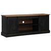 vidaXL TV Kaappi HALDEN 2 liukuovea musta 150x40x60 cm massiivipuu