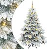 vidaXL Tekojoulukuusi 150 LED-valoilla Valkoinen 150 cm PE ja PVC
