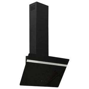 vidaXL Liesituuletin 60 cm ter&auml;s ja karkaistu lasi musta