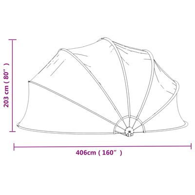 vidaXL Uima-altaan kupoli pyöreä 406x203 cm PVC