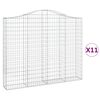 vidaXL Kaarevat kivikorit 11 kpl 200x30x160/180 cm galvanoitu rauta