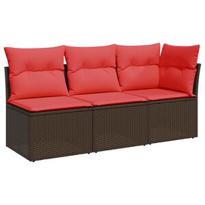 vidaXL | Puutarhasohva | tyynyll&auml; Ruskea 172 x 62 x 69 cm Polyrotangi