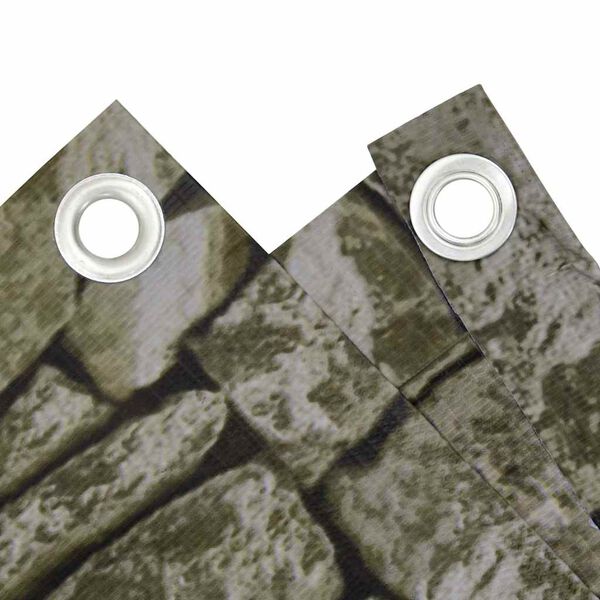 vidaXL Parvekkeen yksityisyyssuoja kivityyli 300x75 cm PVC