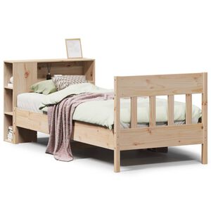 vidaXL S&auml;nky kirjahyllyll&auml; ilman patjaa 75x190 cm t&auml;ysi m&auml;nty