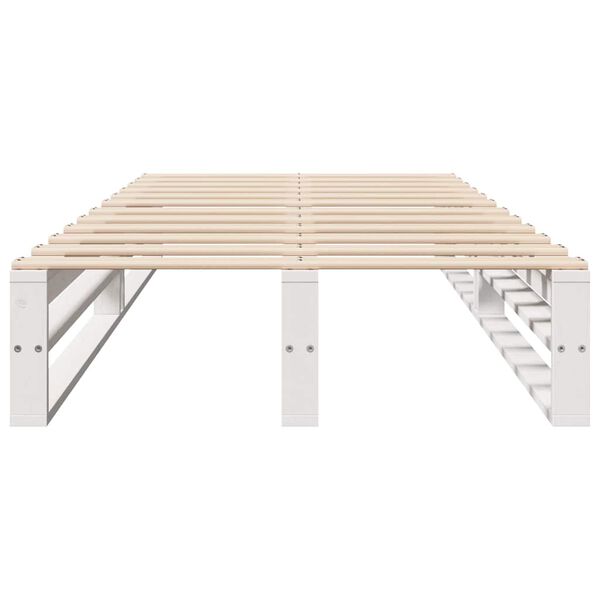 vidaXL Sängynrunko ilman patjaa päädyllä 75x190 cm täysi mänty