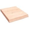 vidaXL Kylpyhuoneen ty&ouml;taso 40x50x(2-6) cm k&auml;sittelem&auml;t&ouml;n t&auml;ysi puu