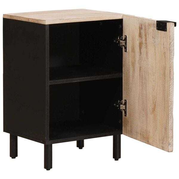 vidaXL Kylpyhuonekaappi Valkoinen 38 x 33 x 58 cm Kiinte&auml; mango puu