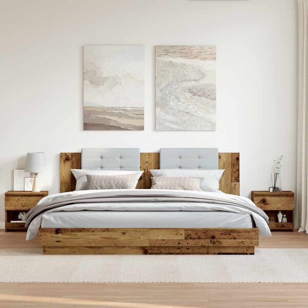 vidaXL Y&ouml;p&ouml;yt&auml;kaapit 2 kpl Vanha Puu 40x30x39 cm Suunniteltu puu